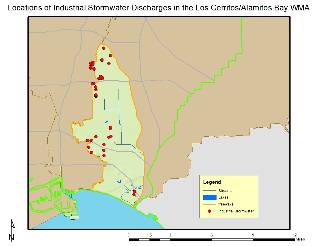 Los Cerritos Industrial Stormwater Discharge Locations
