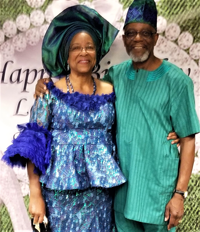 A photograph of Denise and Kayode Kadara.