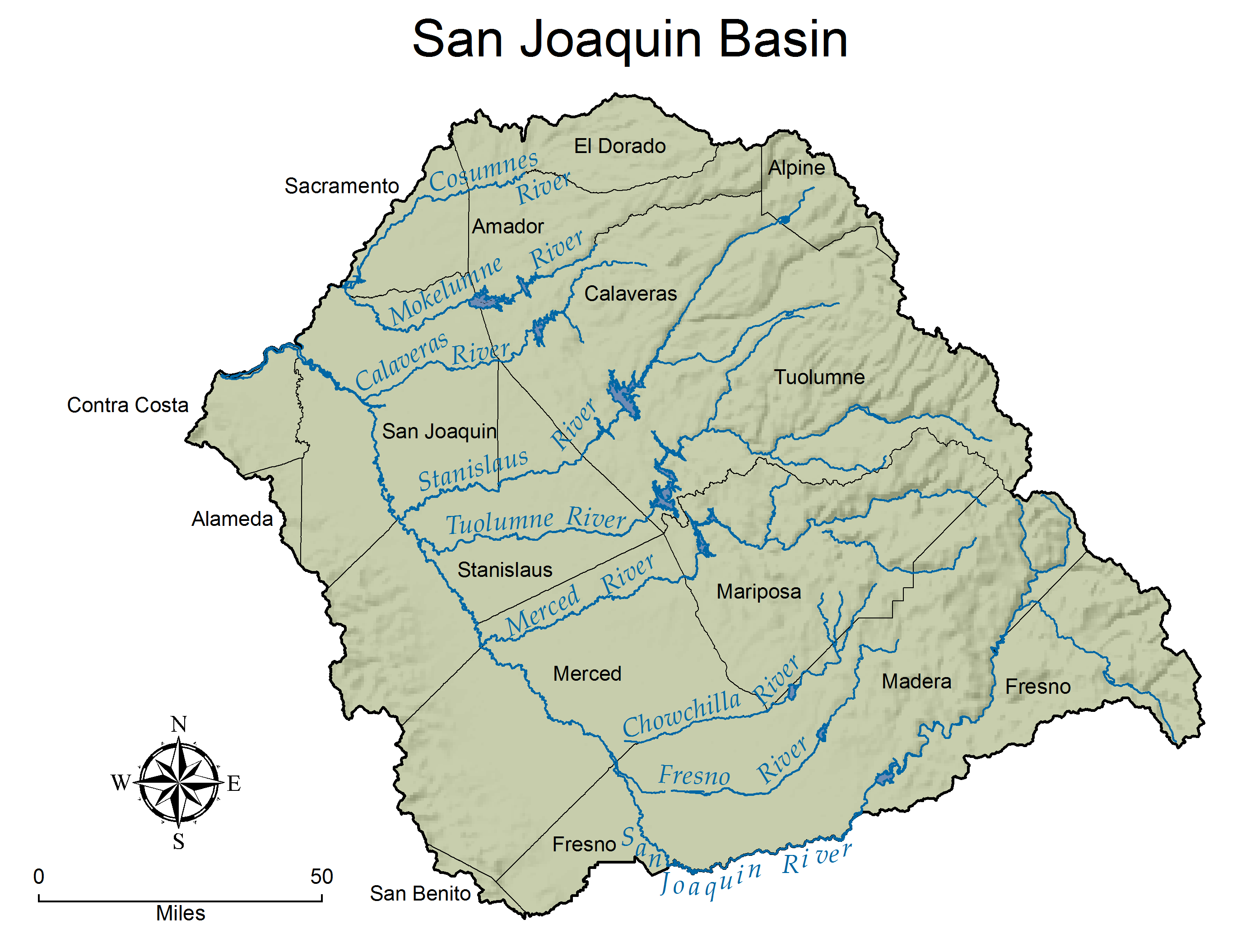 San Joaquin River Map Swamp - San Joaquin River Basin | Central Valley Water Quality Control Board