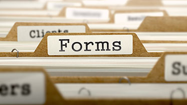 folder labeled with Forms title