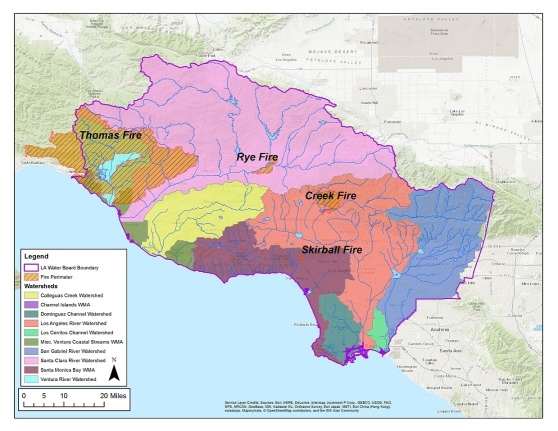 Sattelite Map of the THomas Fire