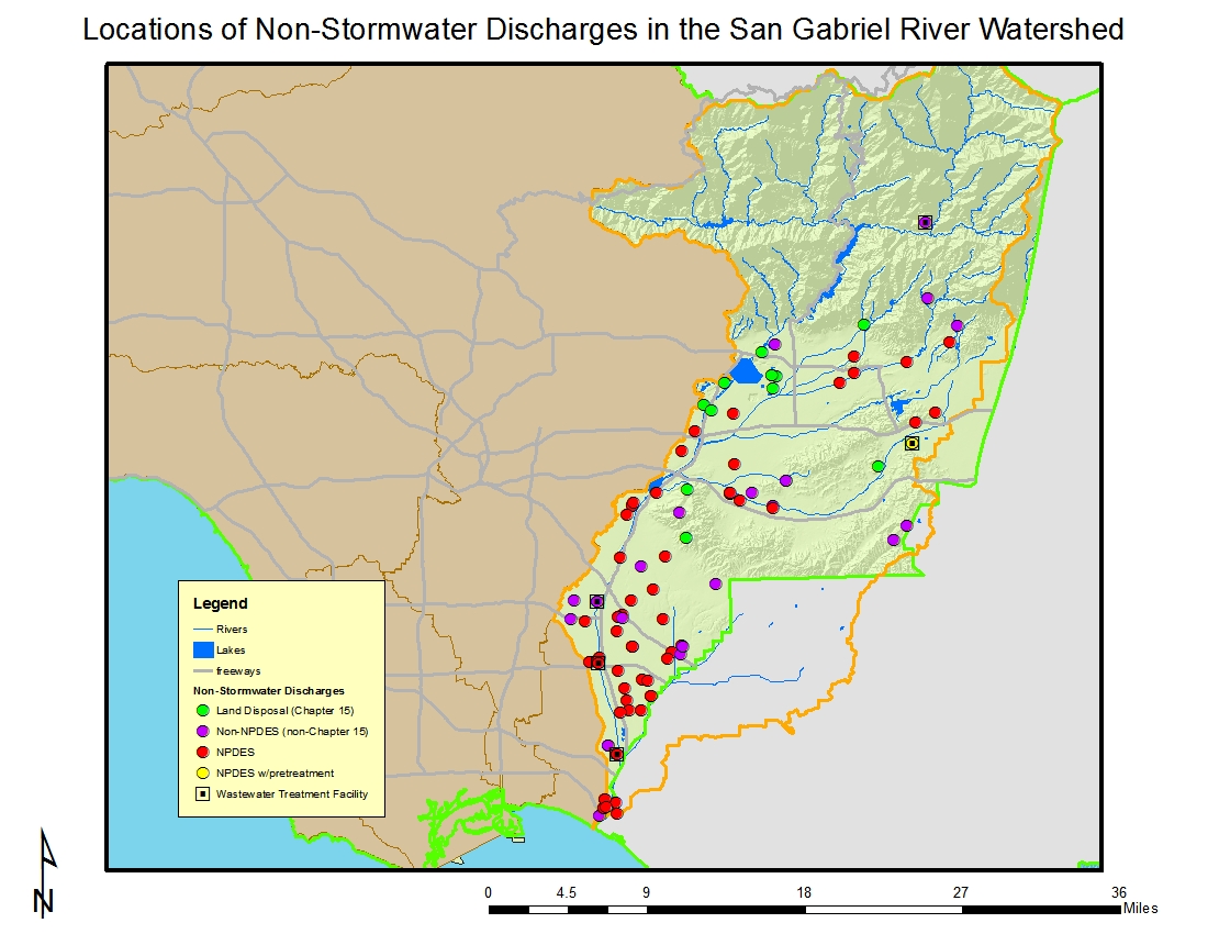 Location of NON stormwater Discharges 