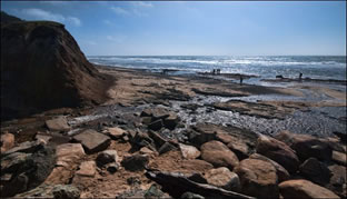 San Vicente Creek flowing into Fitzgerald Marine Reserve