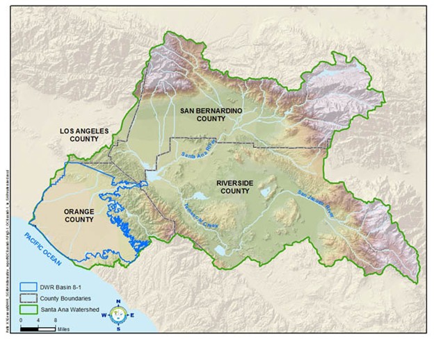 Map of the Santa Ana Region