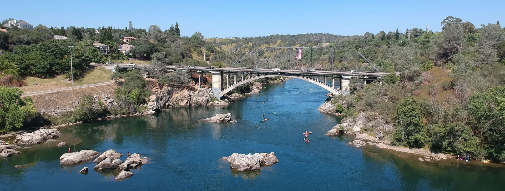 The Rainbow Bridge over Lake Natoma near Sacramento, California. Credit: Adobe Stock