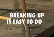 image of asphalt being broken up with text stating breaking up is easy to do