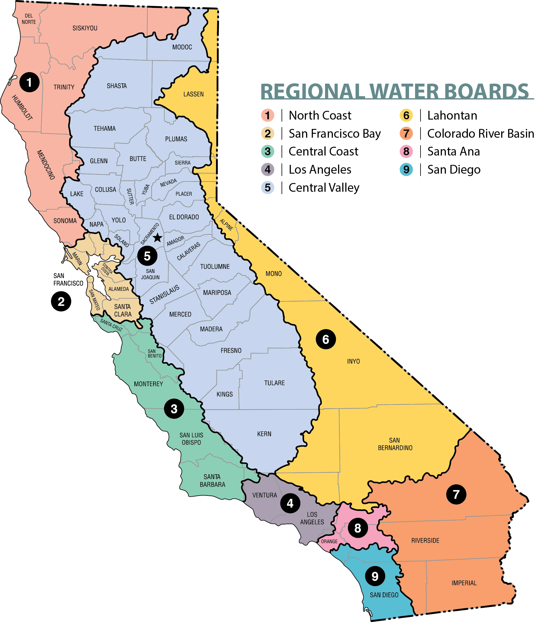 Regional Water Boards Map