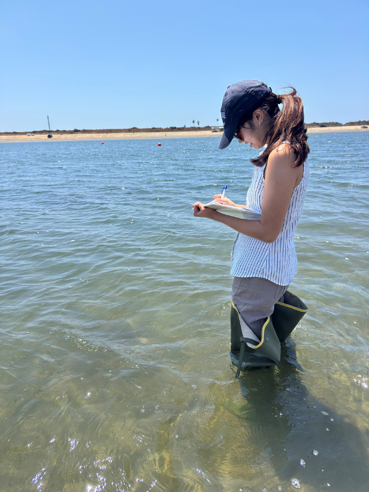 Waterboards employee testing water