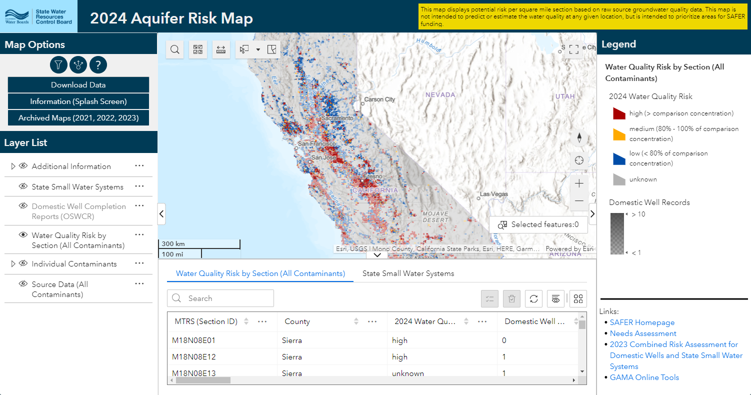 Aquifer Risk Map