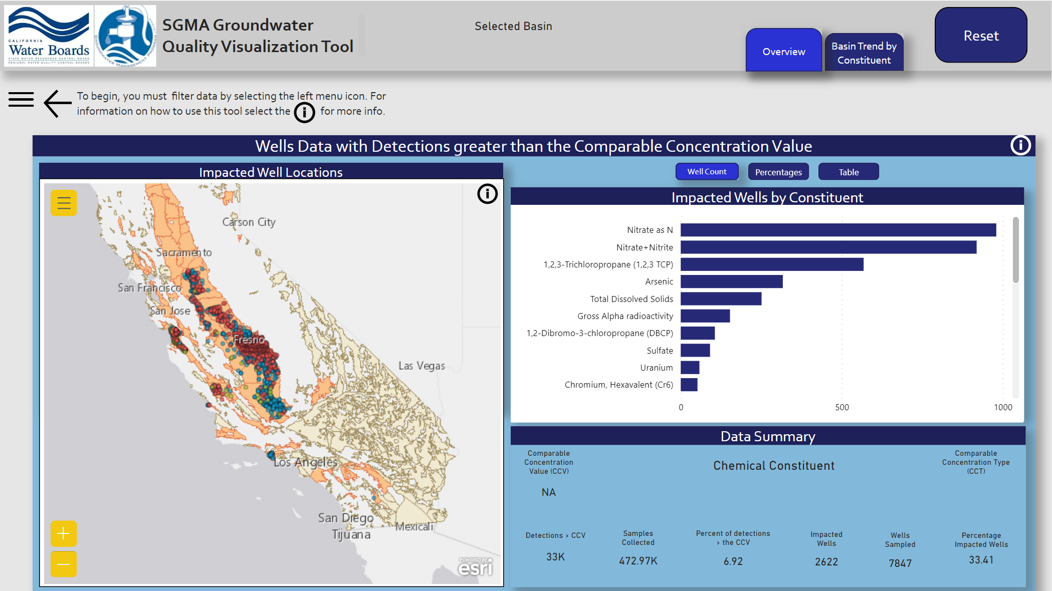 SGMA's   Groundwater Quality Visualization Tool