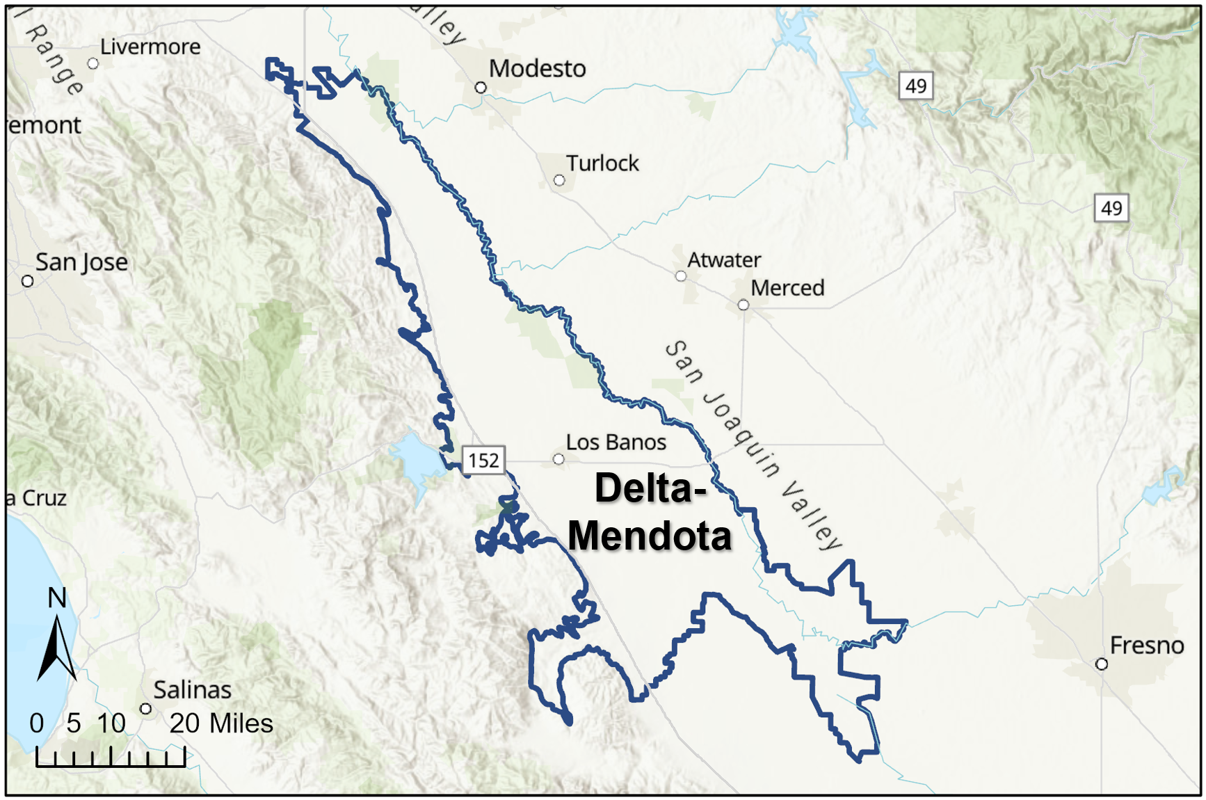 Delta-Mendota Subbasin Map