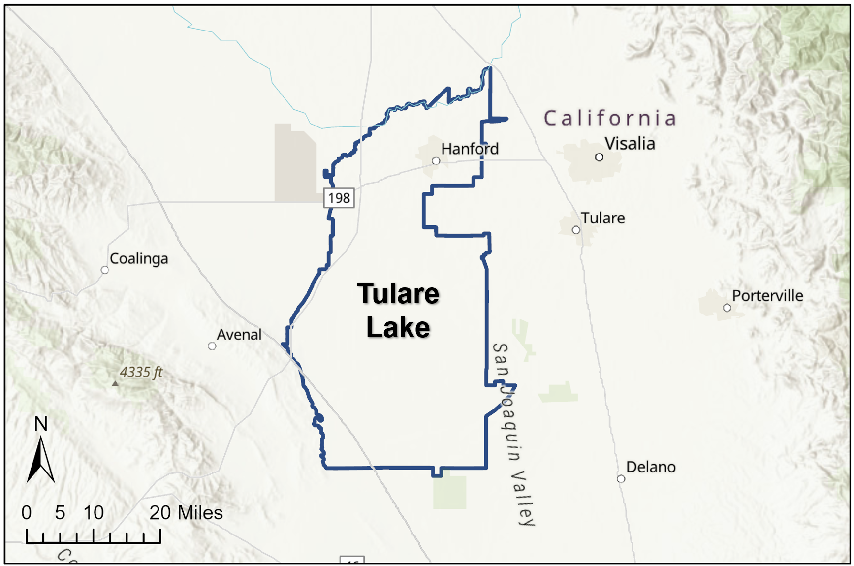 San Joaquin Valley Tulare Lake Subbasin Map