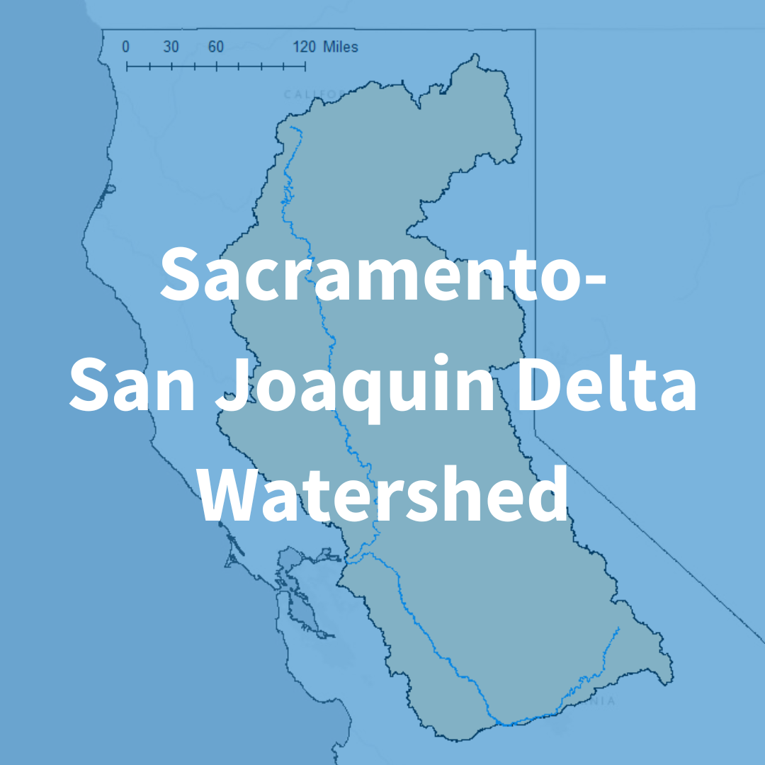 Opens the 'Sacramento-San Jaoquine Delta Watershed' drought page