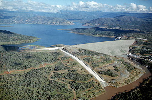 Oroville Dam aerial view